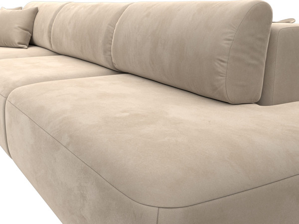 Изображение товара Диван угловой Лига Диванов Лига-036 Модерн Лонг левый / 121424L (велюр бежевый)