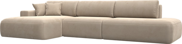 Изображение товара Диван угловой Лига Диванов Лига-036 Модерн Лонг левый / 121424L (велюр бежевый)