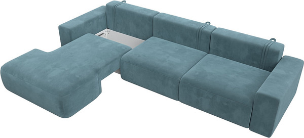 Изображение товара Диван угловой Лига Диванов Лига-036 Модерн Лонг левый / 121425L (велюр бирюзовый)