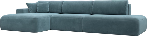 Изображение товара Диван угловой Лига Диванов Лига-036 Модерн Лонг левый / 121425L (велюр бирюзовый)
