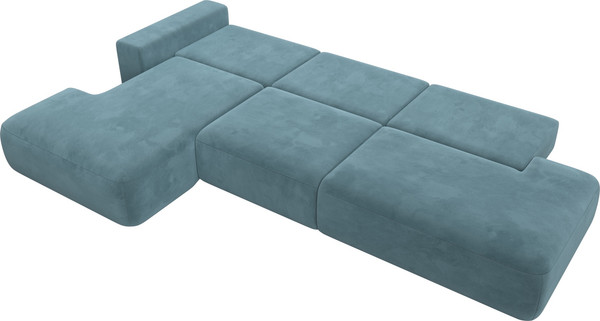 Изображение товара Диван угловой Лига Диванов Лига-036 Модерн Лонг левый / 121425L (велюр бирюзовый)