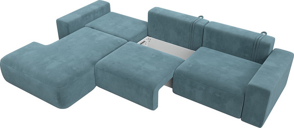 Изображение товара Диван угловой Лига Диванов Лига-036 Модерн Лонг левый / 121425L (велюр бирюзовый)