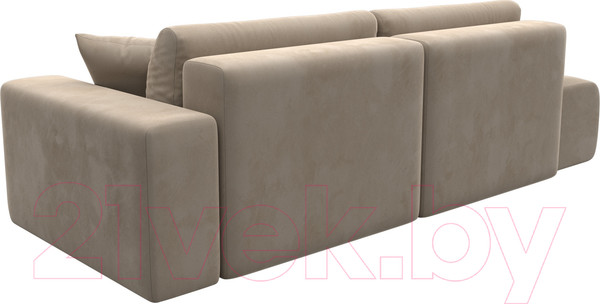 Изображение товара Диван Лига Диванов Лига-036 Модерн подлокотник справа / 121339 (велюр бежевый)