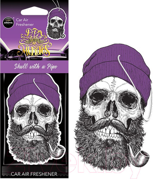 Изображение товара Ароматизатор автомобильный Aroma Car Cellulose Skull with a Pipe