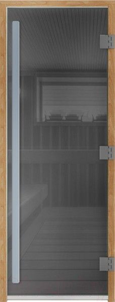 Изображение товара Стеклянная дверь для бани/сауны Doorwood Престиж 70x190 / DW03502 (графит)