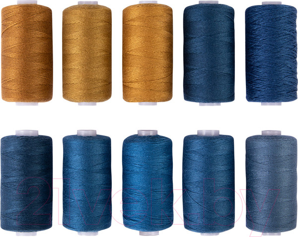 Изображение товара Набор швейных ниток Фирма Гамма 20s/3 Ассорти №2 (10шт)