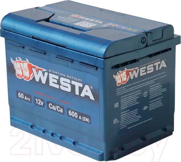 Изображение товара Автомобильный аккумулятор Westa 6СТ-60 VLR Euro П240094 (60 А/ч)