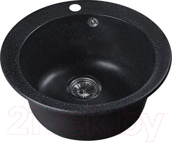 Изображение товара Мойка кухонная Marblan Orbi (черный,с сифоном)