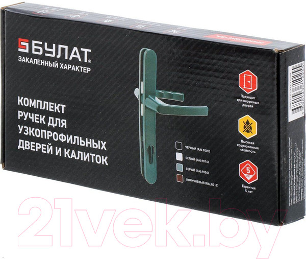 Изображение товара Ручка дверная БУЛАТ Урал 85.25.01.9016 (белый)