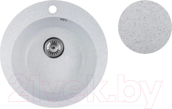 Изображение товара Мойка кухонная Marblan Orbi (серый,с сифоном)