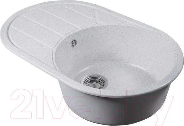 Изображение товара Мойка кухонная Marblan Elon L (серый,с сифоном)