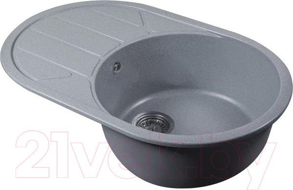 Изображение товара Мойка кухонная Marblan Elon L (серебристый,с сифоном)