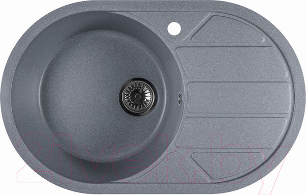 Изображение товара Мойка кухонная Marblan Elon L (серебристый,с сифоном)