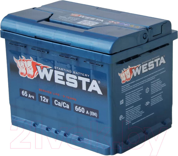 Изображение товара Автомобильный аккумулятор Westa 6СТ-65 VLR Euro П240015 (65 А/ч)