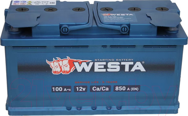 Изображение товара Автомобильный аккумулятор Westa 6СТ-100 VLR Euro П240025 (100 А/ч)