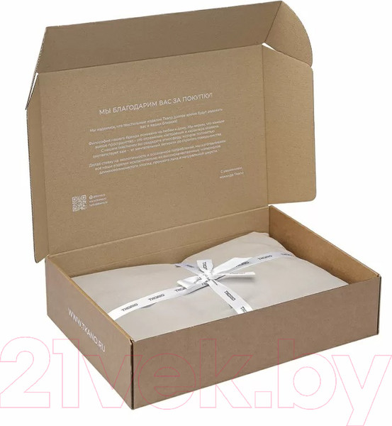 Изображение товара Простыня Tkano Essential TK24-FS0009 на резинке (серый/бежевый)