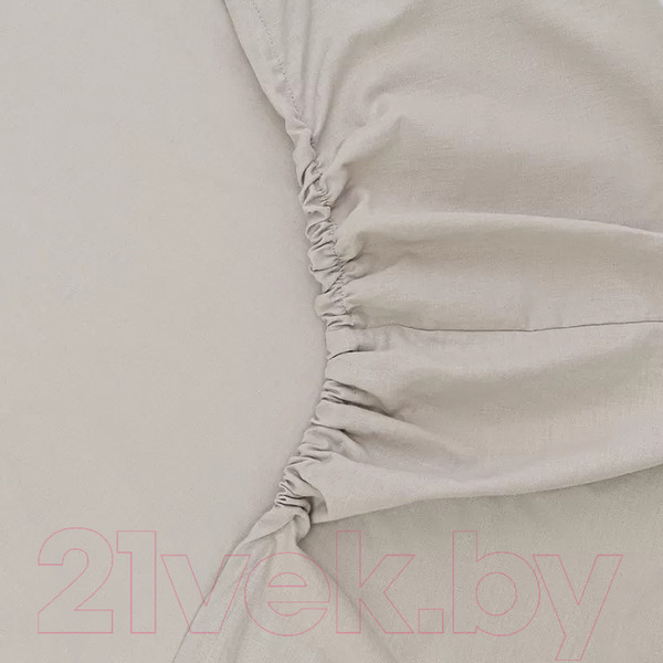 Изображение товара Простыня Tkano Essential TK24-FS0009 на резинке (серый/бежевый)
