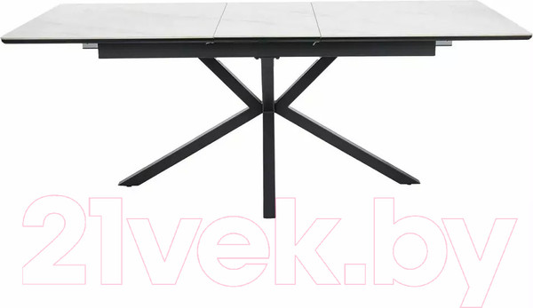 Изображение товара Обеденный стол Signal Logan 160-200x90 (Ceramic белый/черный матовый)