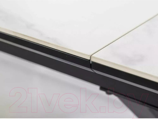 Изображение товара Обеденный стол Signal Logan 160-200x90 (Ceramic белый/черный матовый)