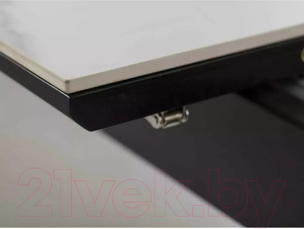 Изображение товара Обеденный стол Signal Logan 160-200x90 (Ceramic белый/черный матовый)