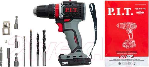 Изображение товара Аккумуляторная дрель-шуруповерт P.I.T PSB20H-10C