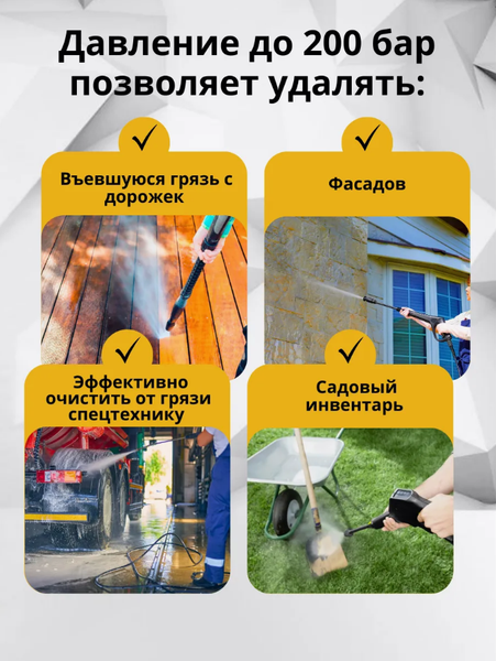 Изображение товара Мойка высокого давления EUROLUX W-200 PRO FG (70/8/59)