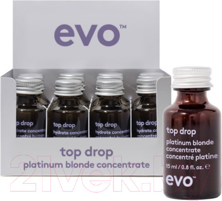 Ампулы для волос EVO Labs Top Drop Platinum Blonde Concentrate (12x15мл) — фото 3