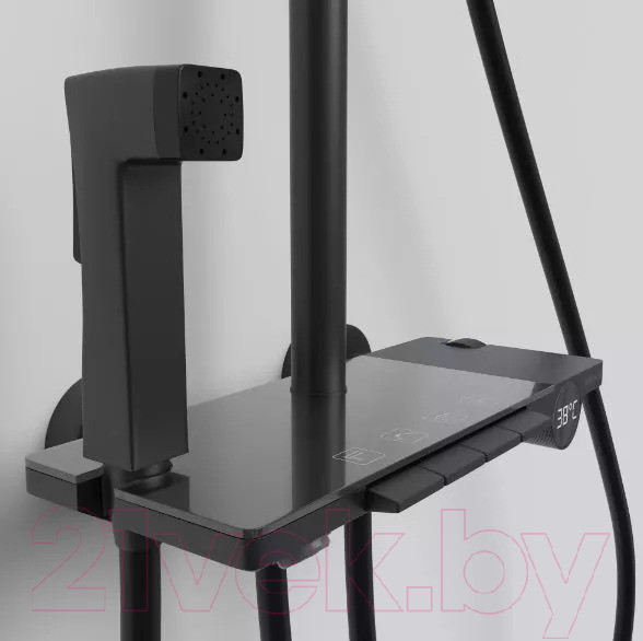 Изображение товара Душевая система со смесителем Berges Pulsar / 075012 (черный матовый)