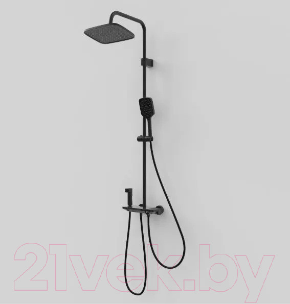 Изображение товара Душевая система со смесителем Berges Pulsar / 075012 (черный матовый)