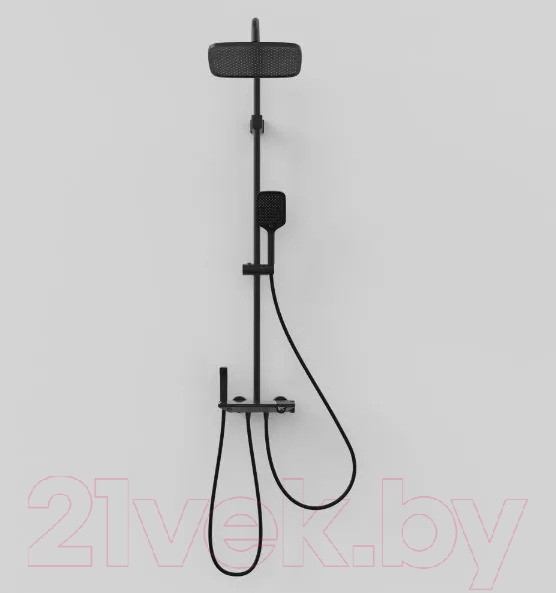 Изображение товара Душевая система со смесителем Berges Pulsar / 075012 (черный матовый)