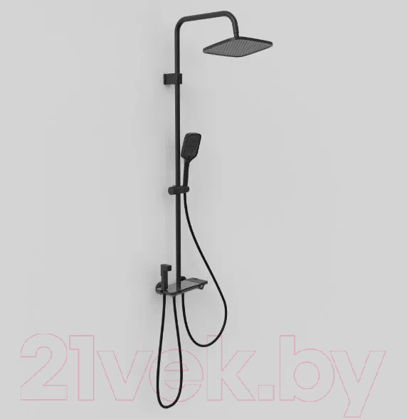 Изображение товара Душевая система со смесителем Berges Pulsar / 075012 (черный матовый)