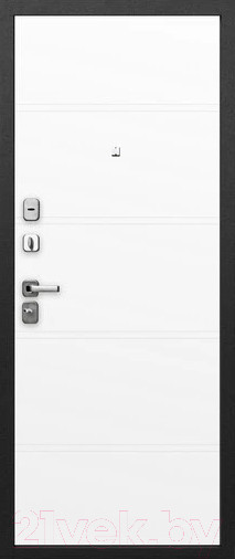 Изображение товара Входная дверь Гарда 9 Серебристый/эмалит белый (86x205, левая)