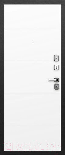 Изображение товара Входная дверь Гарда 9 Серебристый/эмалит белый (86x205, правая)