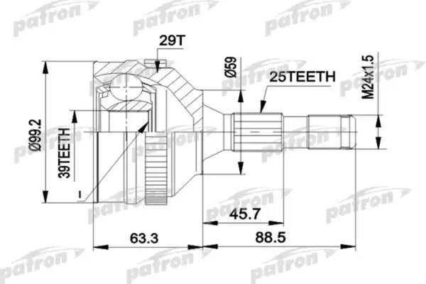 Изображение товара ШРУС Patron PCV1281A