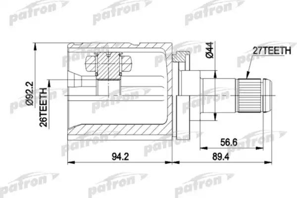Изображение товара ШРУС Patron PCV5003