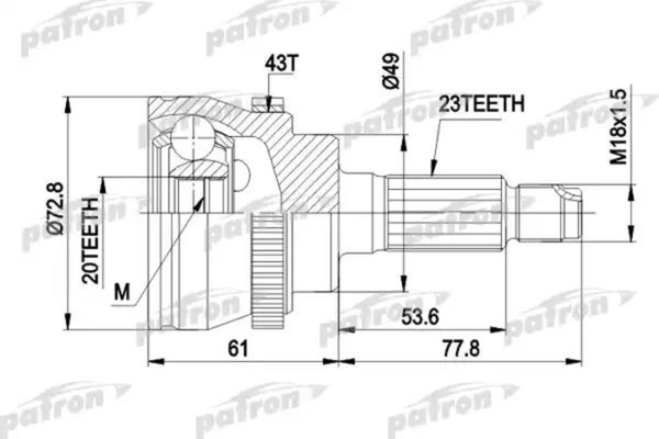 Изображение товара ШРУС Patron PCV1394
