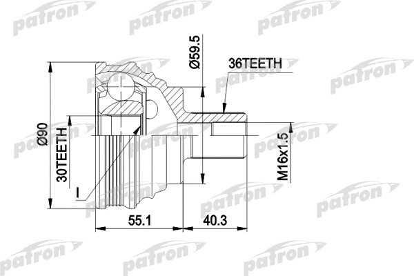 Изображение товара ШРУС Patron PCV1467