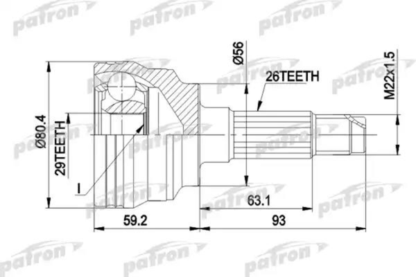 Изображение товара ШРУС Patron PCV1472