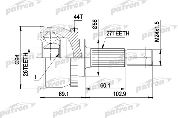 Изображение товара ШРУС Patron PCV1509