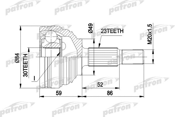 Изображение товара ШРУС Patron PCV1501