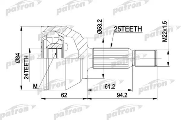 Изображение товара ШРУС Patron PCV1511