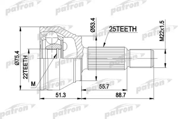 Изображение товара ШРУС Patron PCV1432