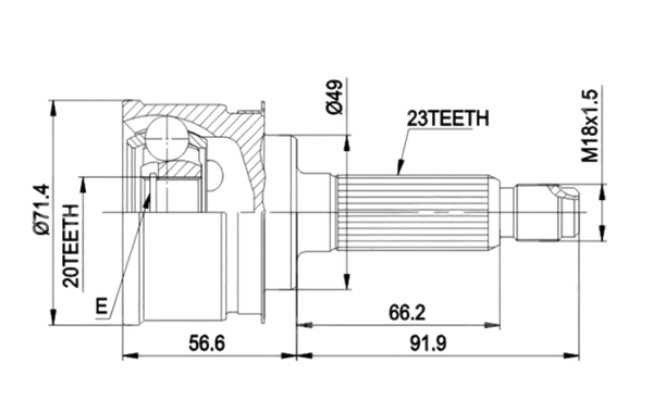 Изображение товара ШРУС Patron PCV1361