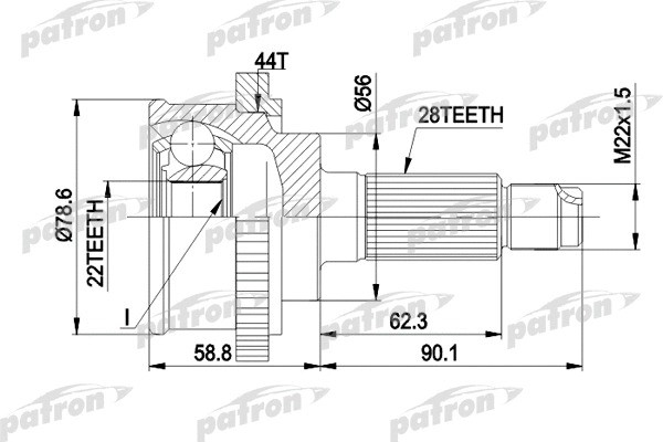 Изображение товара ШРУС Patron PCV3850A