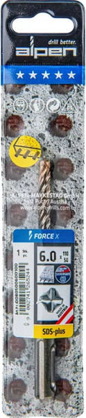 Изображение товара Бур ALPEN Forse X SDS-plus / 80500600100