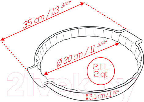 Изображение товара Форма для выпечки Peugeot Appolia 60350 (красный)