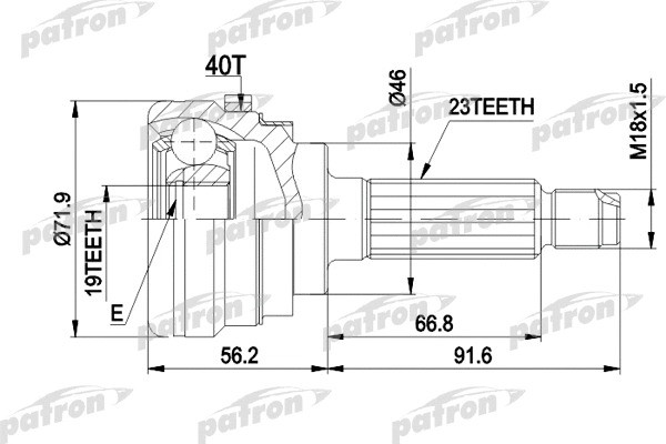 Изображение товара ШРУС Patron PCV1280