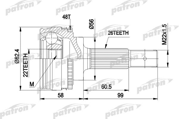 Изображение товара ШРУС Patron PCV1484