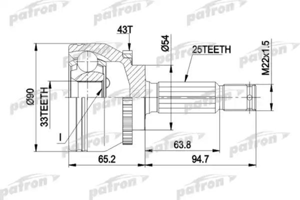 Изображение товара ШРУС Patron PCV5052