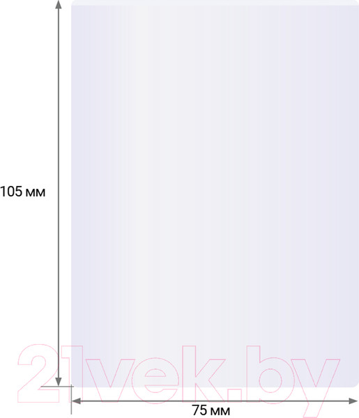 Изображение товара Пленка для ламинирования OfficeSpace А7 75x105мм 125мкм / LF10530 (100л, глянцевый)